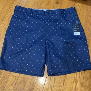 Walter Hagen Flat Front P11 Golf Shorts Mens 40 Navy Tiny Wrinkle Resistant‎